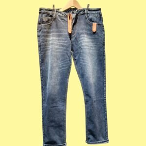 Men’s Slim Fit Washed Blue Denim Jeans – Stretch Casual Wear | ModeCraft